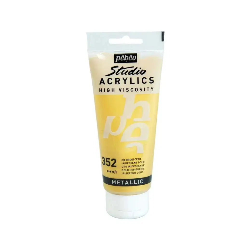 Pebeo High Viscosity Studio Acrylics Iridescent 100ml (Loose) Pebeo